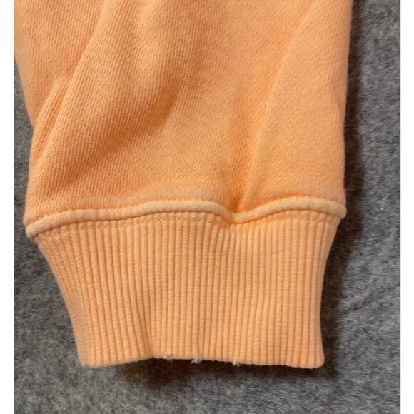Aerie Sweater Womens Medium Bright Orange Pink Distressed Oversized 3/4 Sleeves - Picture 11 of 14